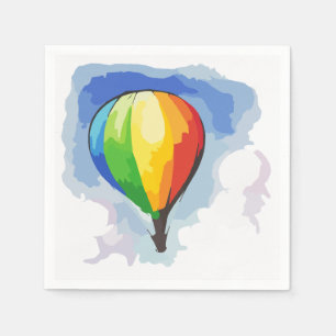 Rainbow Hot Air Balloon Napkin