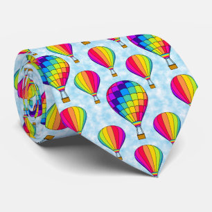 Rainbow Hot Air Balloons Tie