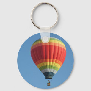 Rainbow hot air baloon keychain