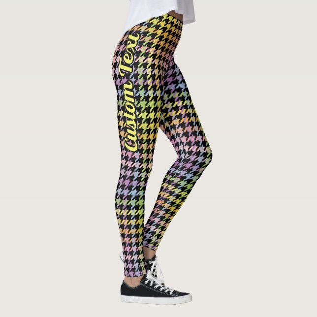 Rainbow Houndstooth Pattern Leggings (Right)
