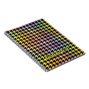 Rainbow Houndstooth Pattern Notebook