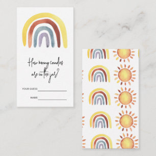 Rainbow How many candies are in the jar Enclosure Card