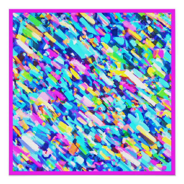 Rainbow-hued Abstract Art Poster (Front)