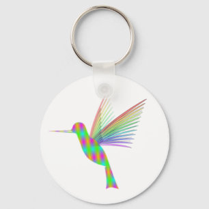 Rainbow Hummingbird Keychain