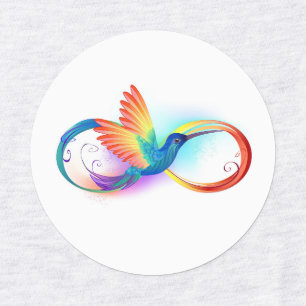 Rainbow Hummingbird with Infinity symbol