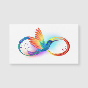 Rainbow Hummingbird with Infinity symbol