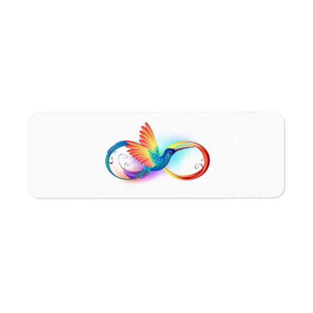 Rainbow Hummingbird with Infinity symbol (Front)