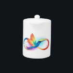 Rainbow Hummingbird with Infinity symbol<br><div class="desc">Beautiful infinity tattoo with rainbow hummingbird. Rainbow bird.</div>