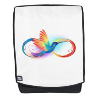 Rainbow Hummingbird with Infinity symbol