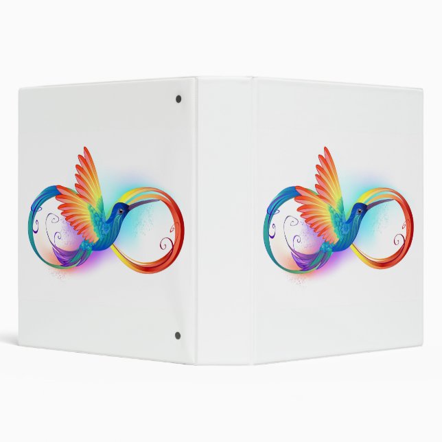 Rainbow Hummingbird with Infinity symbol Binder (Background)