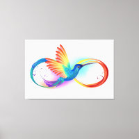 Rainbow Hummingbird with Infinity symbol