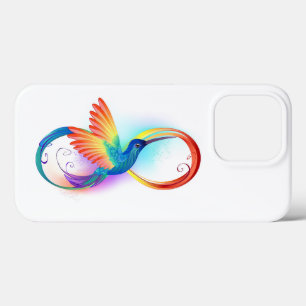 Rainbow Hummingbird with Infinity symbol iPhone 13 Pro Case