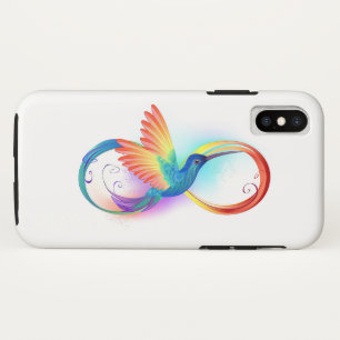 Rainbow Hummingbird with Infinity symbol Case-Mate iPhone Case