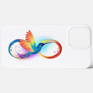 Rainbow Hummingbird with Infinity symbol iPhone 13 Pro Max Case