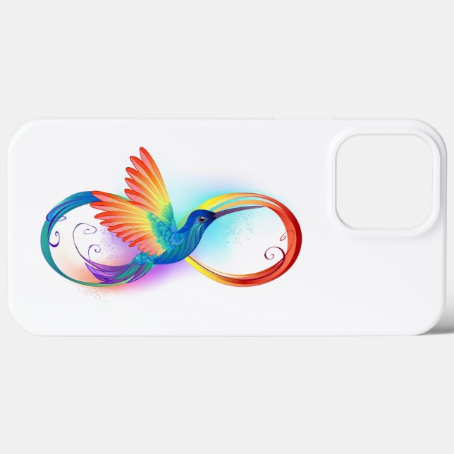 Rainbow Hummingbird with Infinity symbol Case-Mate iPhone Case (Back (Horizontal))