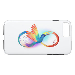 Rainbow Hummingbird with Infinity symbol Case-Mate iPhone Case