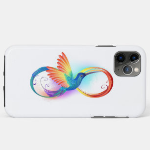 Rainbow Hummingbird with Infinity symbol iPhone 11 Pro Max Case