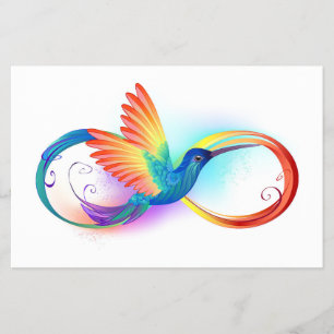 Rainbow Hummingbird with Infinity symbol Flyer