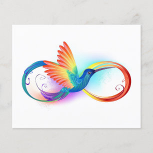Rainbow Hummingbird with Infinity symbol Flyer