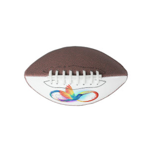 Rainbow Hummingbird with Infinity symbol Football