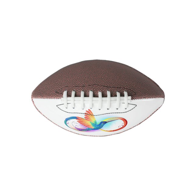 Rainbow Hummingbird with Infinity symbol Football (Front)