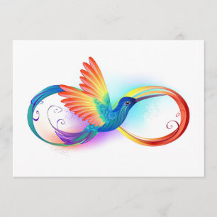Rainbow Hummingbird with Infinity symbol Menu