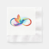 Rainbow Hummingbird with Infinity symbol