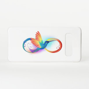 Rainbow Hummingbird with Infinity symbol Samsung Galaxy Case