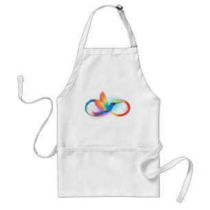 Rainbow Hummingbird with Infinity symbol Standard Apron