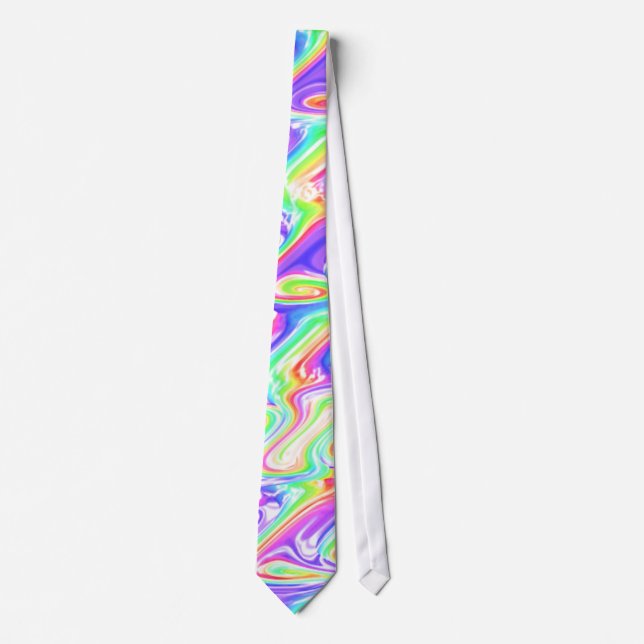Rainbow Hurricane Muted Multi-Colour Tie (Front)