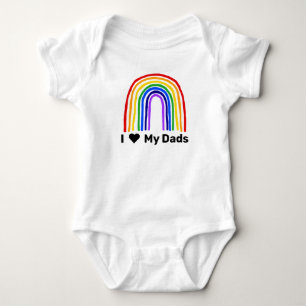 Rainbow I Love My Dads Baby Bodysuit