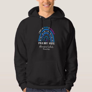 Rainbow I Wear Blue Purple Wife Rheumatoid Arthrit Hoodie