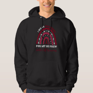 Rainbow I Wear Burgundy For My Nephew Sickle Cell Hoodie