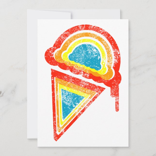 rainbow ice cream dripz invitation (Front)