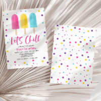 Rainbow Ice Pop Let's Chill Summer Birthday