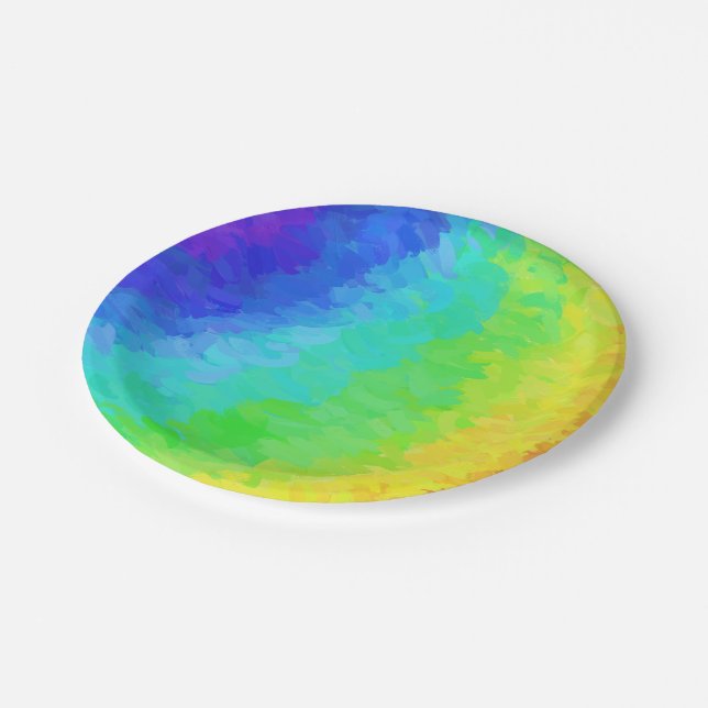 Rainbow Icy Paper Plate (Angled)