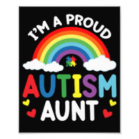 Rainbow I'm A Proud Autism Aunt Autism Awareness