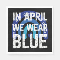 Rainbow In April We Wear Blue Autism Awareness