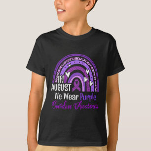 Rainbow In August We Wear Purple Overdose Awarenes T-Shirt