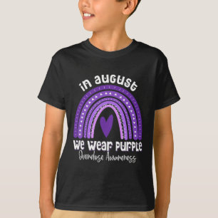 Rainbow In August We Wear Purple Overdose Awarenes T-Shirt
