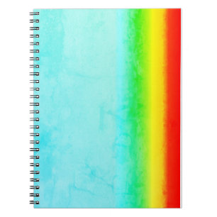 Rainbow in Cyan Sky Spiral Notebook, Arco iris en  Notebook