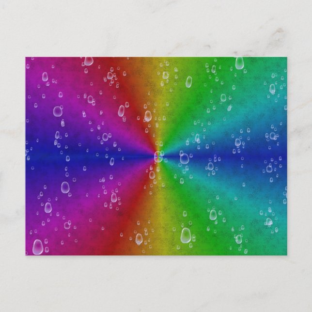 Rainbow in Elephant Skin Leather Optic Postcard (Front)
