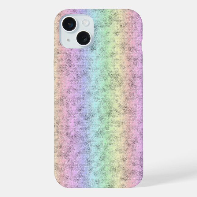 Rainbow in Elephant Skin Leather Optik iPhone Case (Back)