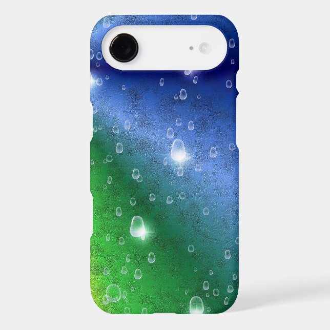 Rainbow in Elephant Skin Leather Optik & Raindrops (Back)
