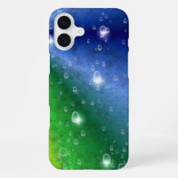 Rainbow in Elephant Skin Leather Optik & Raindrops