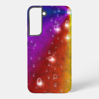 Rainbow in Elephant Skin Leather Optik , Raindrops