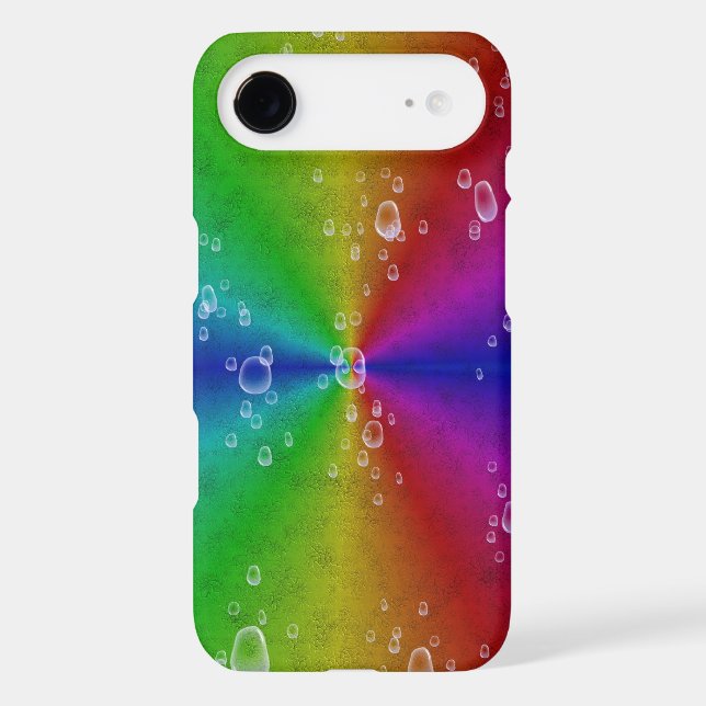 Rainbow in elephant skin leather optik with drops (Back)