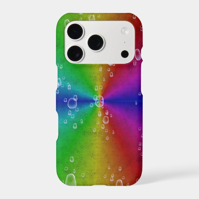 Rainbow in elephant skin leather optik with drops (Back)