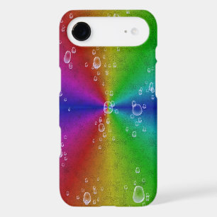 rainbow in elephant skin leatheroptik & raindrops