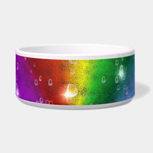 rainbow in elephant skin leatheroptik & raindrops